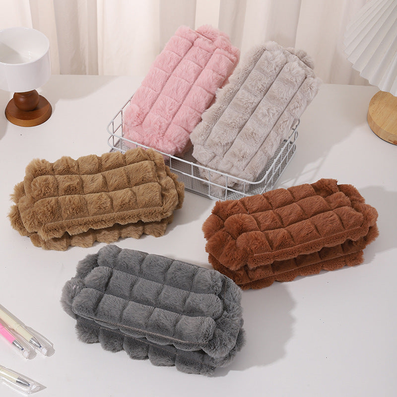 Teddy Cube Etui – Zachte Kubusstructuur