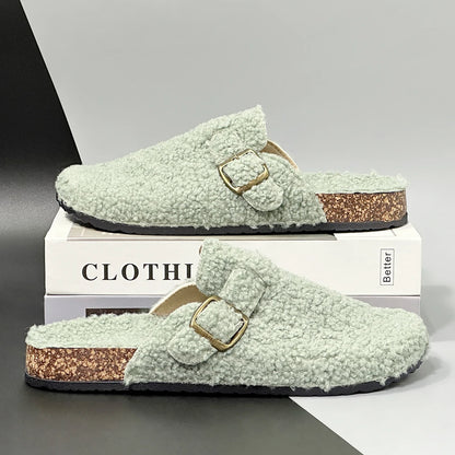 TedFlops – fluffy teddy slippers voor binnen & buiten Groen