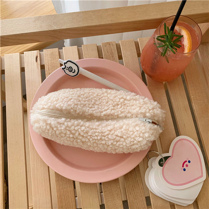 Teddy Pouch Slim – Zachte Wol Look Etui